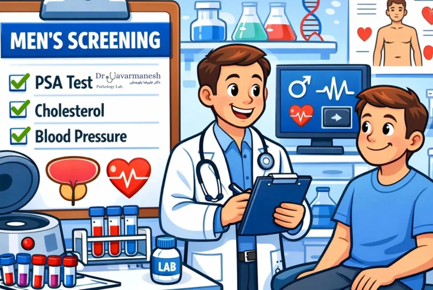 مردان بالای 50 سال در حال انجام غربالگری سلامت برای پیشگیری از بیماری‌ها